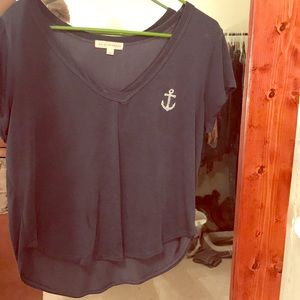 Anchor flowy crop top